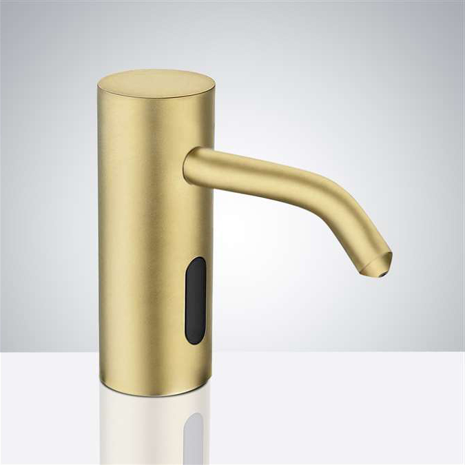 Lenox Commercial Deck Mount Motion Sensor Soap Dispenser In Brushed Gold Finish